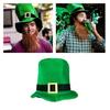 Elegant Prom Party Shamrock Flat Top Hat with Bangles&Necklace&Glasses for Woman