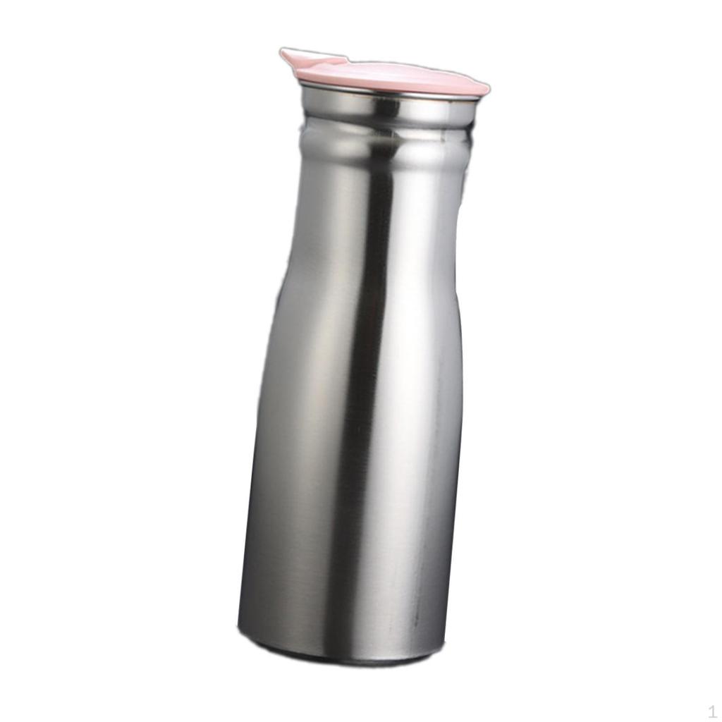100ml Juice Jug in Stainless Steel with PP Lid Suitable for Restaurants, , and Events