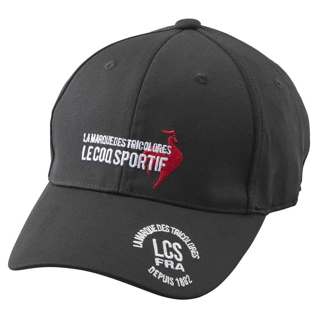 Le Coq Sportif Golf LG4FCP06M Black Elastic Golf Men's Cap, Antibacterial, Odor-Resistant, Moisture-Wicking, Quick-Drying, Stretch,