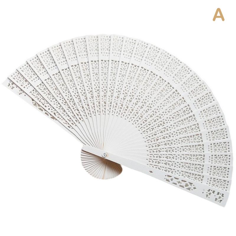 Hochzeit Hand Duftenden Party Geschnitzten Bambus Faltfächer Chinesischen Holzfächer Vintage Hohl Antike Faltfächer
