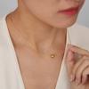 Fashion Temperament Commuting Style Necklace Made Of Stainless Steel Niche Simple Versatile Plated With Gold Heart Collarbone Chain