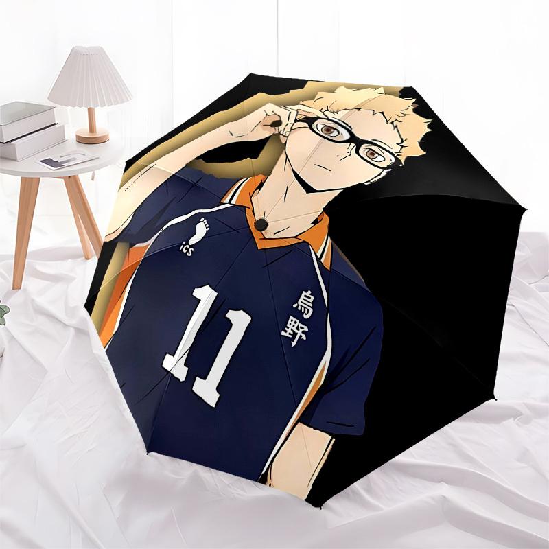 Volleyball, Anime- Automatic Opening and Closing, 8-rib Structure Portable Umbrella, Suitable for Men and Women in All Seasons - Perfect Gif