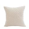 Flocking Geometric Strips Pattern Throw Pillow Cover without Filling Home Decoration