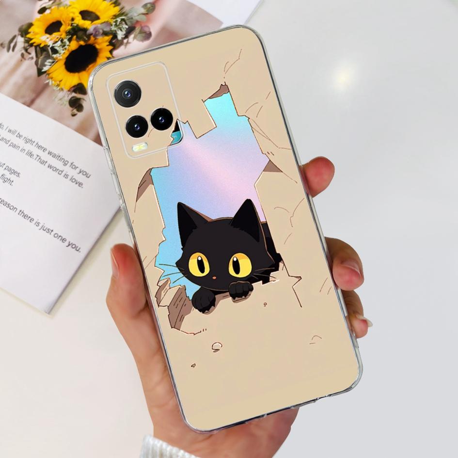 For Vivo Y33s V2109 Case Y21 2021 V2111 Cover Fashion Flower Soft Clear Silicone Slim Fundas For Vivo Y21t Y33t Y21a Y21s Bumper