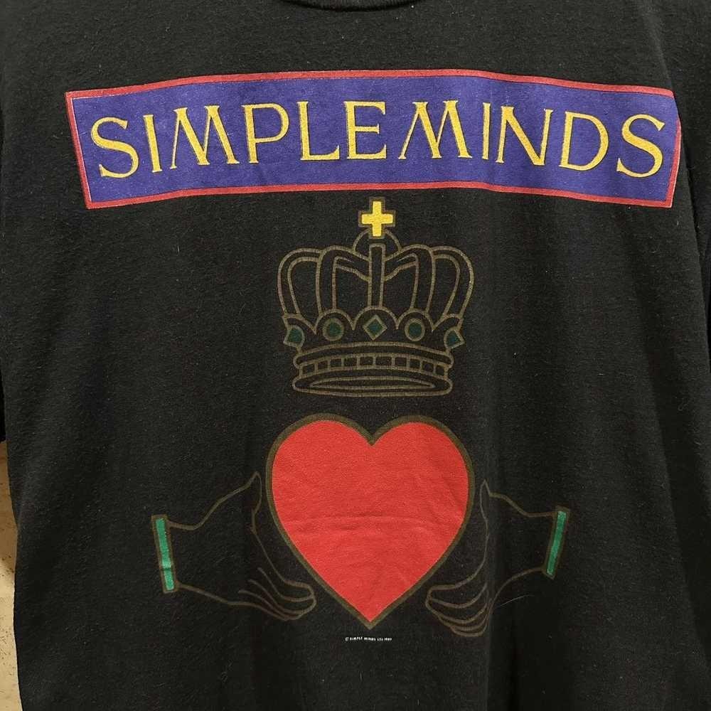 Simple Minds Тур по Европе 1989 года Футболка Классическая Черная Унисекс S-5XL 1R161 L