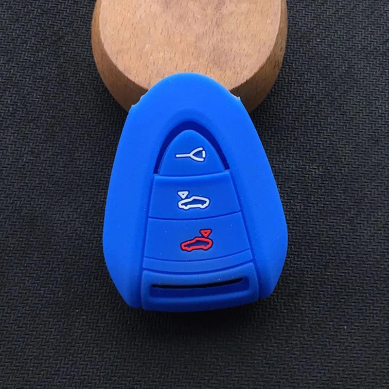 Silicone Rubber Folding Flip Remote Key Fob for Porsche 911 997 Boxster S 2S 4S Turbo Cayman 996 Cayenne key accessories