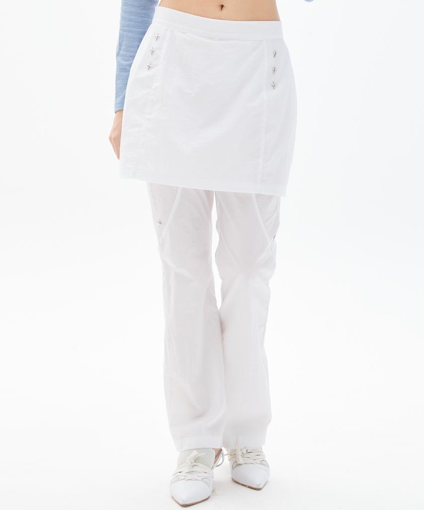 LUVISTRUE Py Rivet Skirt Pants(White)