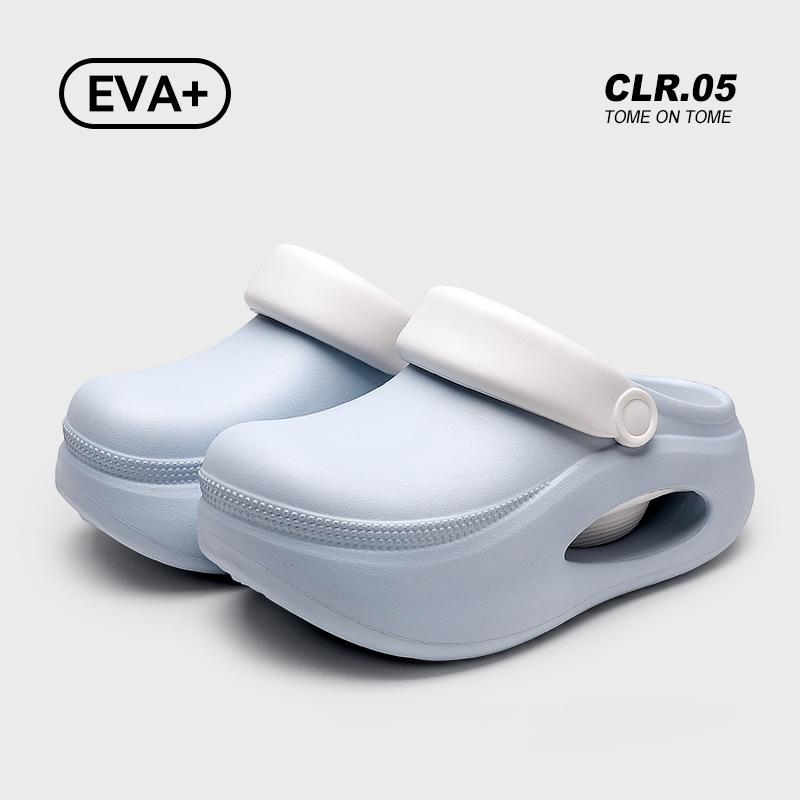 Fashion 2025 New Women's Chunky Platform Sandals Thick Sole Beach Flip-Flops Non-Slip EVA Toe-Cover Trendy Slippers for Summer Outdoor