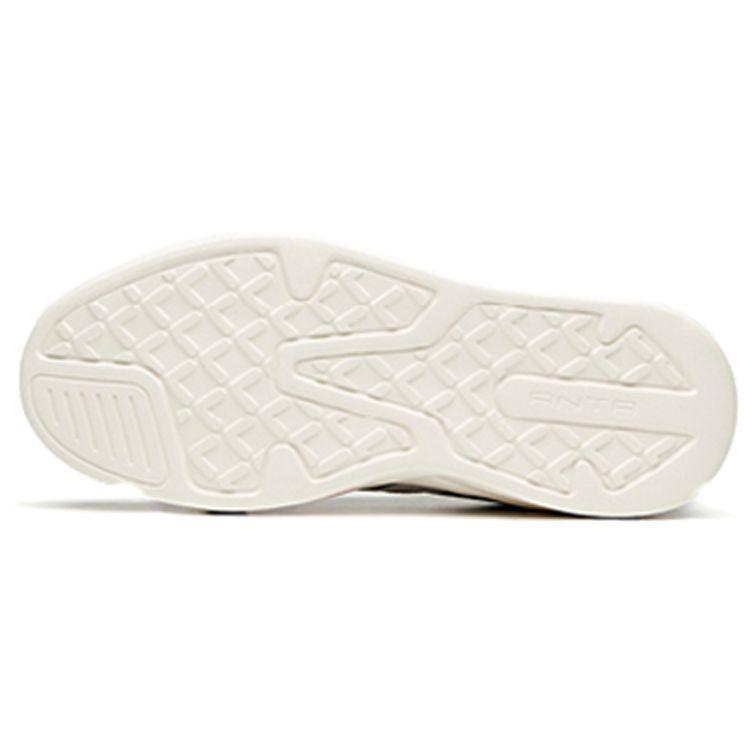 Anta Synthetic Leather Non-Slip Shock Absorbing Wear-Resistant Low-Top Skate Shoes Men sneaker Gray White Blue 112038046-3