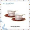 Wedgwood Golden Years Gilded Red Teacup & Saucer Set