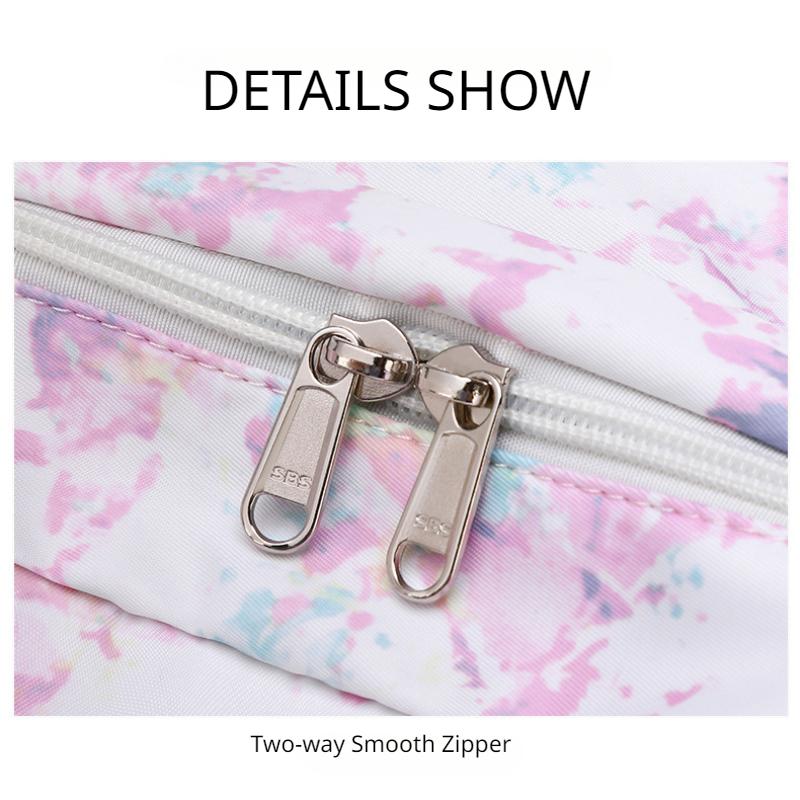 2023 Ny motetrykt skolesekk med stor kapasitet Graffiti studentryggsekk kvinner tredelt bokveske med Bento-pose Blyantveske