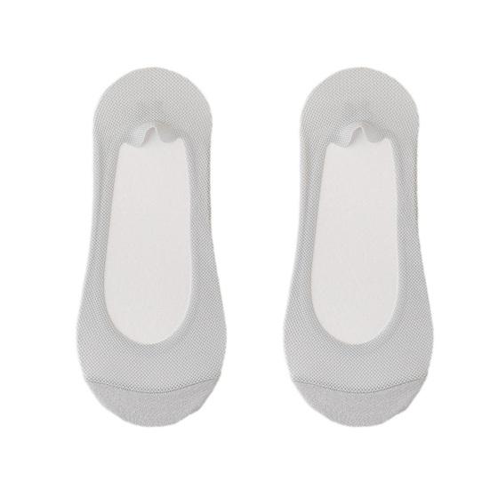 1 Pair Summer No Show Socks for Women Thin Breathable Cotton серый