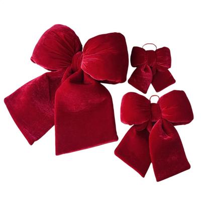Velvet Bows for Christmas Tree Red Christmas Velvet Decorations Garland Bows for Holiday Party Wedding Home Tree Front Door