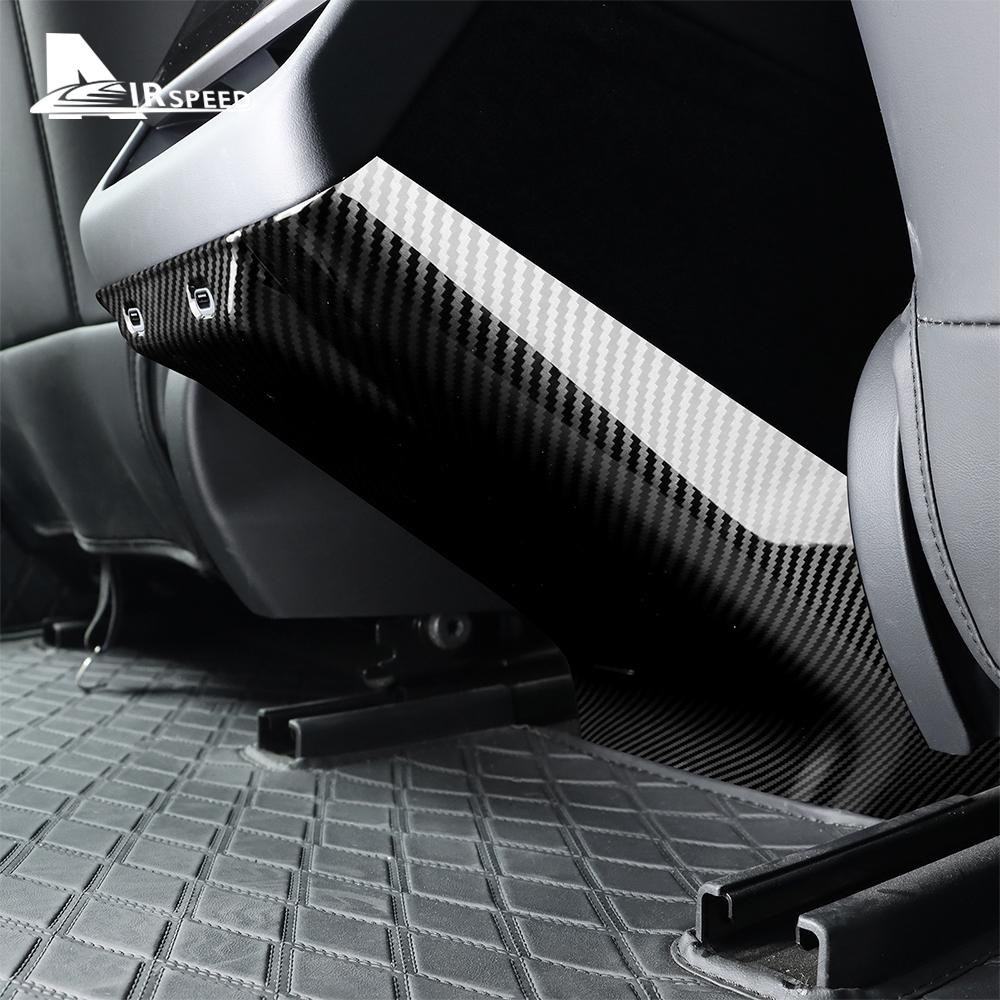 ABS Carbon Fiber Rear Air Conditioning Vent Protective Cover For Tesla Model 3 Highland 2025 Model Y Juniper 2025 Accessories