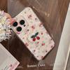 Gentle Cherry Florals Suitable for Apple 17promax Mobile Phone Case 15 Glitter Powder Iphone14 Art 11 Transparent 13