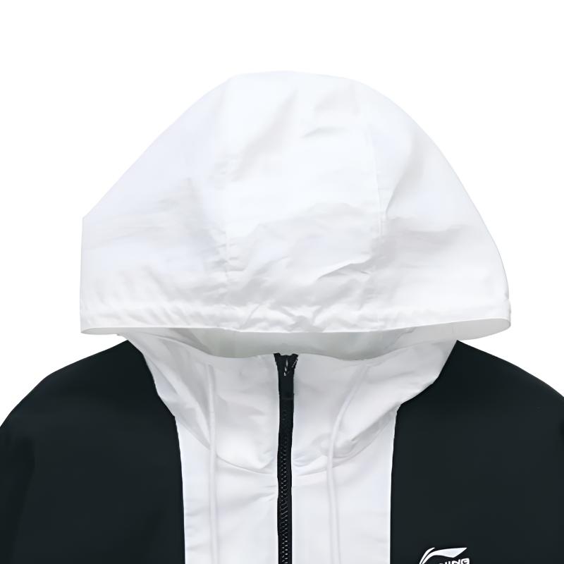 Li-Ning Modische Colorblock Locker Atmungsaktive Windjacke Kapuzenjacke Lässiger Sportanzug Unisex Oberbekleidung AFDQ045-1+AKLU881-1