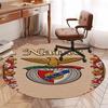 Custom Name Benfica Printed Round Rug Carpet Chair Rug Area Rug Entryway Doormats,for Office Chair Living Room Bedroom Kitchen Room.