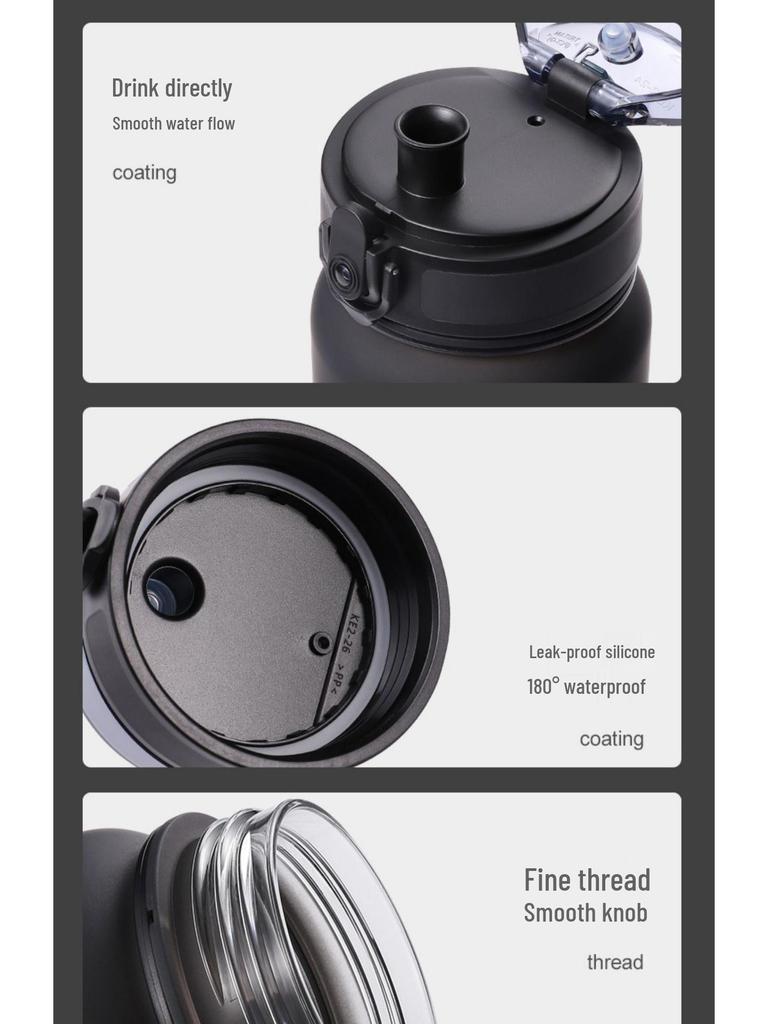 Gradient Color Sports Water Bottle - Large Capacity, Portable for Fitness and Outdoors