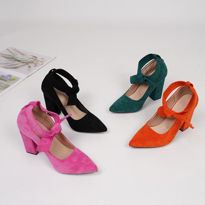 Women's Pointed Toe Lace-up Flats & French High Heels - New Fashion Style