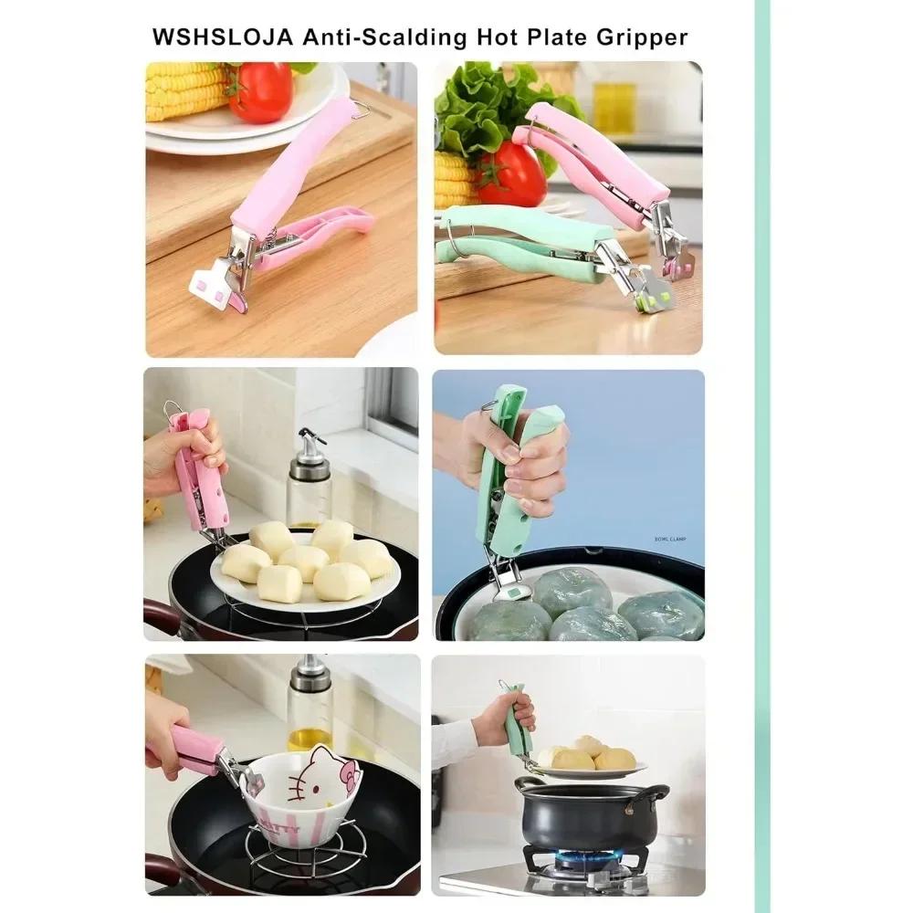 2025 Stainless Steel Anti Scald Hot Bowl And Plate Clamp Clamp, Remove The Hot Plate From The Microwave Oven New