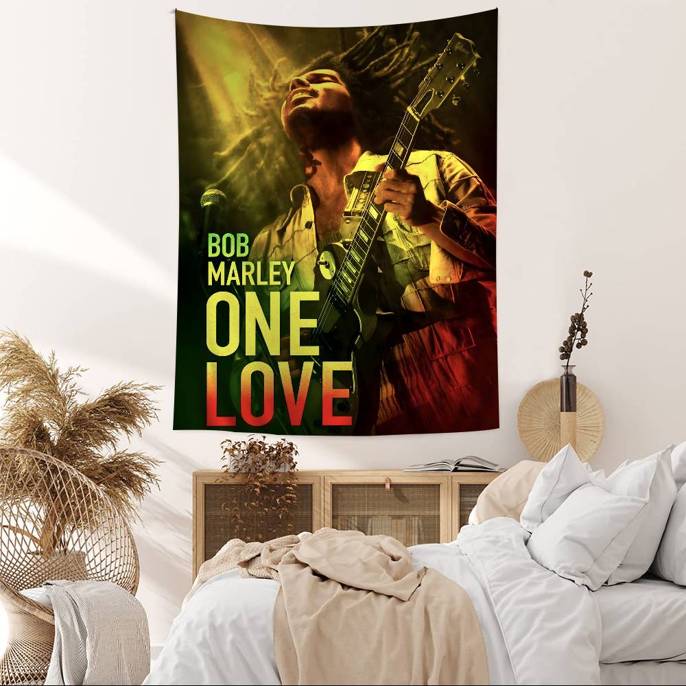 BOB MARLEY CANTANTE Arazzo Anime Fiore Hippie Tappeti da Parete Decorazioni per Stanza Decorazione da Parete Decorazioni per la Casa