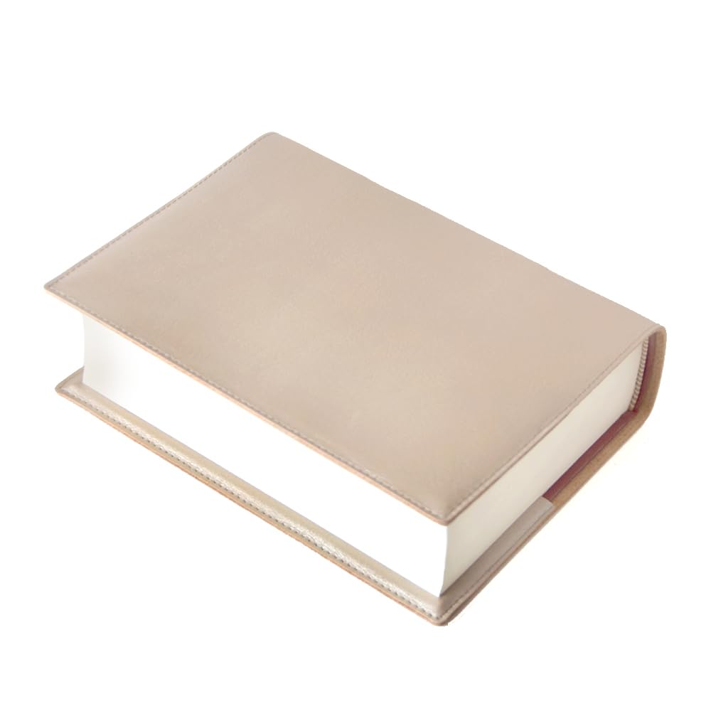 

Кожаный чехол для книги ручной работы для Библий среднего размера (бежевый) от японского магазина сумок