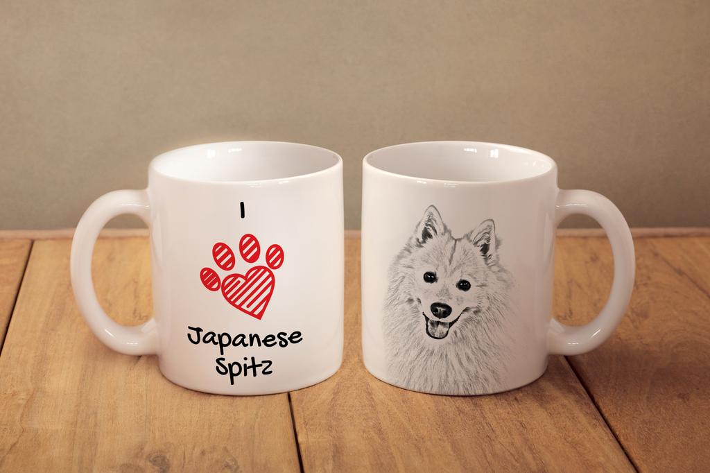 Japanese Spitz, Nihon Supittsu - Cup with a Dog, Cute Cup with Graphics, a Gift with Your Photo from the Art-Dog Brand