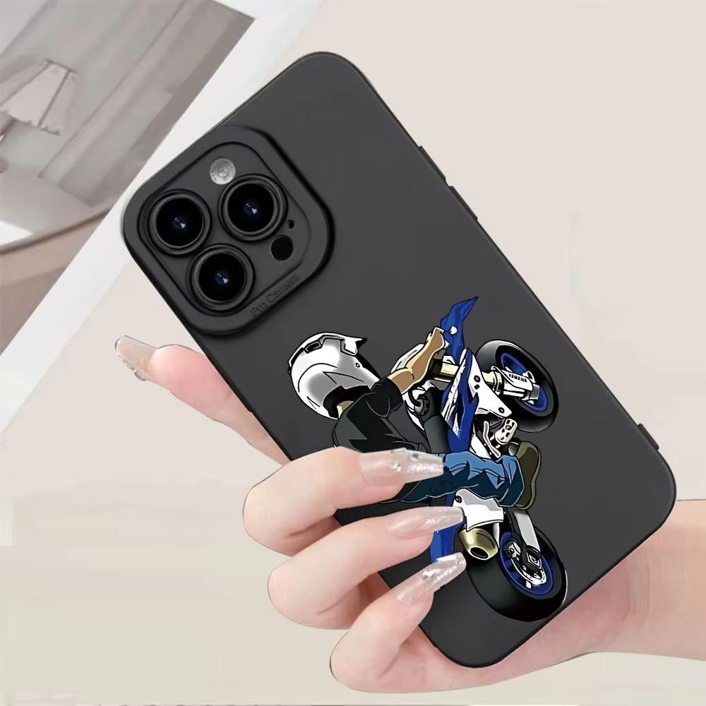 Motorcycle Rider Design Creative And Popular TPU Phone Case For iPhone 17 Air 16 15 14 13 12 11 Pro Max XS XR 7 8 Plus 17E Cover