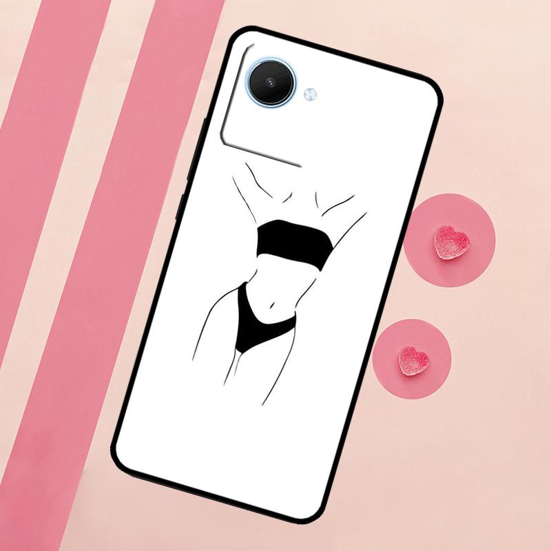 Woman Body Line Art For Realme C71 C55 C53 C67 C75 C61 C33 C63 C51 C65 10 11 12 13 14 15 Pro Plus GT7 Pro Case
