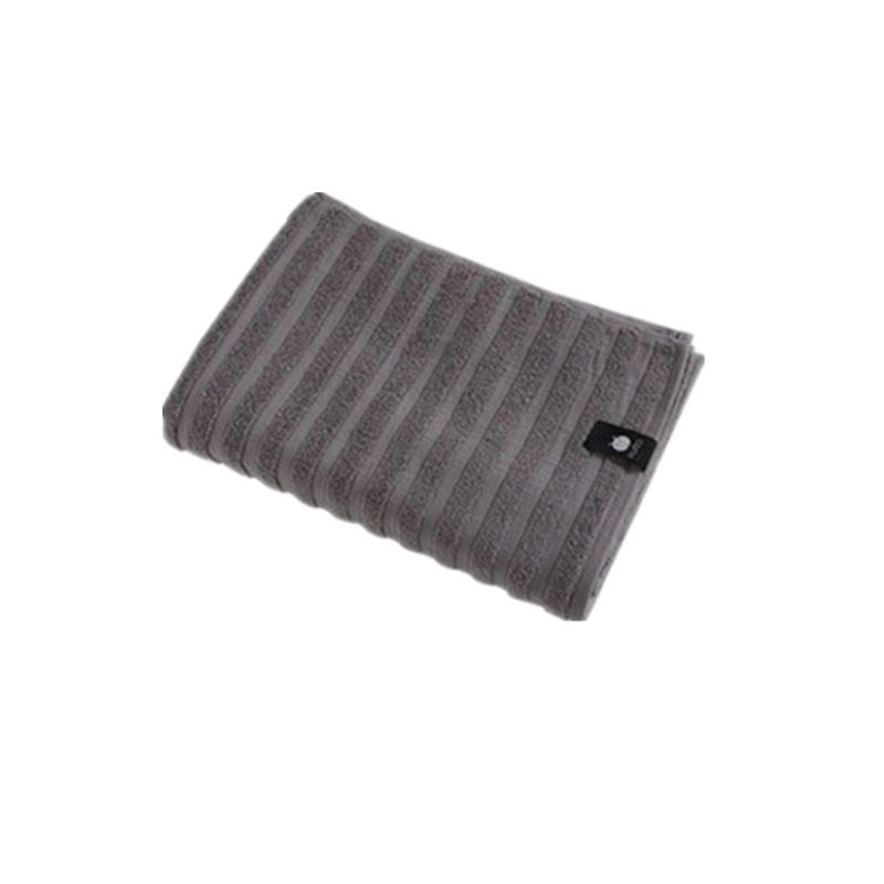 

1Pc 70x140cm 100% Cotton Water Absorbent Striped Solid Color Soft Home Bathroom Adult Bath Towel 70x140cm&1pc сірий колір