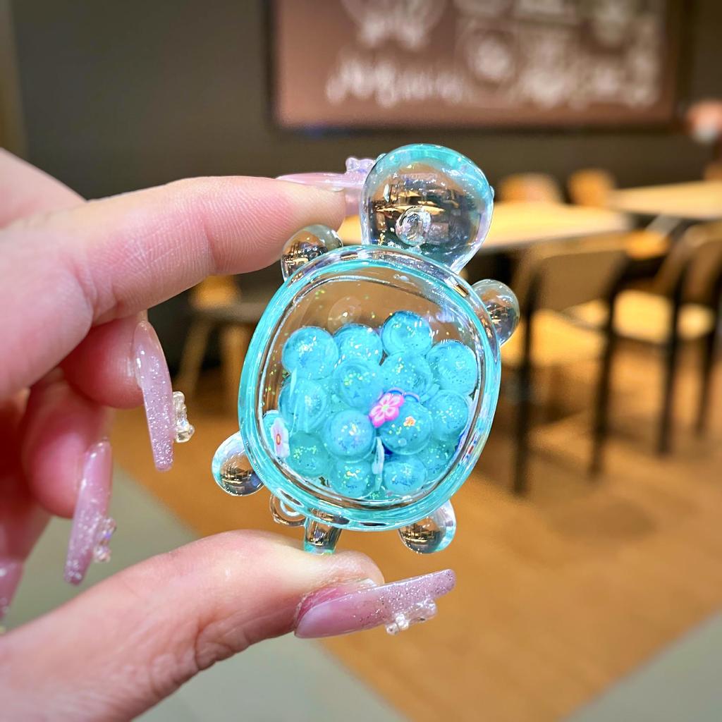 Svietiaca pohyblivá piesková blikajúca korytnačka ozdoba slepá škatuľa stojan na vystavenie šperkov