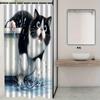 Jit1pc Bathtub Cat Pattern Print Shower Curtain, High-End Elegant And Convenient Installation Bathroom Curtain, Suitable for H