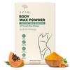 Azah Bikini-Wachspulver für Frauen [60g x 2]| Schmerzfreie Haarentfernung in 8-10 Min. | Natürliches Wachspulver mit Kurkuma, Rose & Papaya | Keine Chemikalien, N