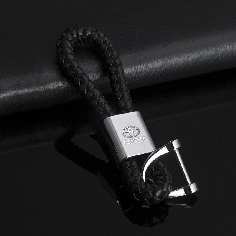 1pc Metal Car Key Chain Key Ring Key Lanyard Car Emblem Styling For Toyota TRD Corolla Auris Yaris Rav4 CHR Camry40 prius