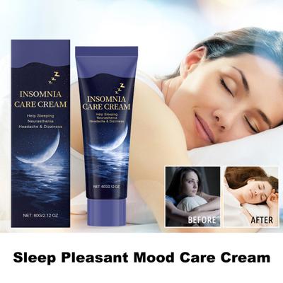 Sleep Cream Lavender Scented Insomnia Stress Relief Sleep Aid Natural Ingredients Soothe Mood Improve Sleep Quality Travel Size Ointment for Rest