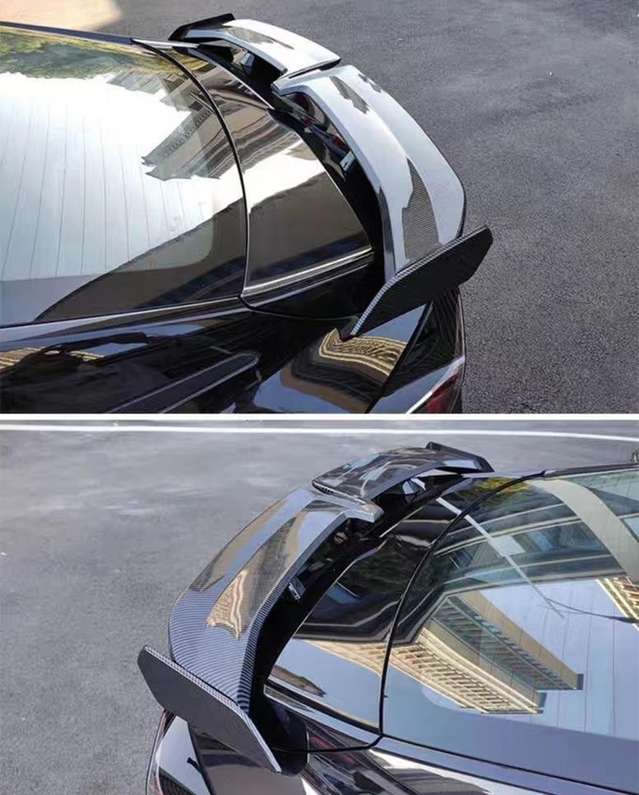 

[Характеристики 2025] Совместим с Nissan V37 Skyline Универсальное гоночное GT-крыло для задней части багажника автомобилей без сверления (Углеродный узор) One Size