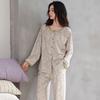 Pajamas women's spring and autumn pure cotton long-sleeved 1011 new middle-aged mother women's cotton large-size loungewear set