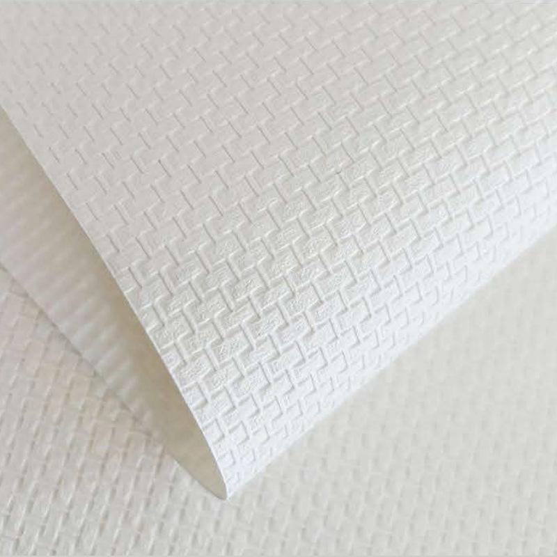 Modern Minimalist Pure White Wallpaper Living Room Bedroom Hotel Corridor Waterproof Linen Wallpaper 3D