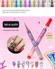 12-Color Acrylic Manicure Art Pen Set – Quick-Dry Graffiti & DIY Nail Liner