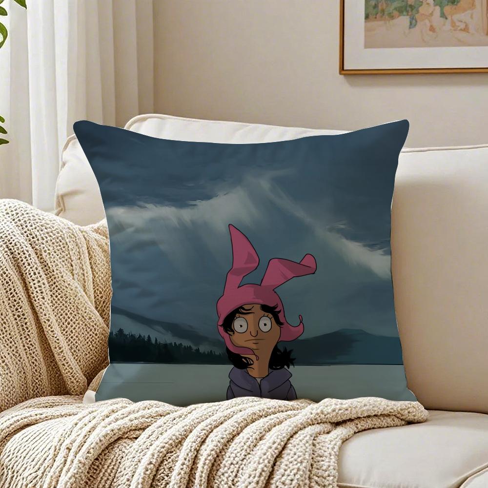 Cartoon BBobs BBurgers Cushion Cover Pillowcase Antidustmite living Room Sofa Decor Cushion Room