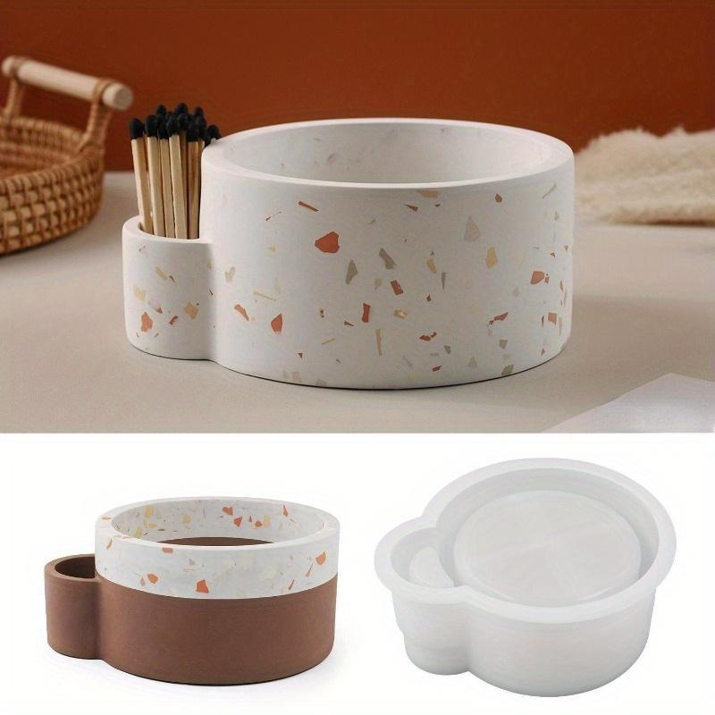 Large Round Candle Jar Silicone Mold Big Flowerpot Vase Storage Box Mould DIY Cement Concrete Resin Molds Home Decor