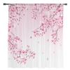 Japanese Style Sakura Cherry Blossom Pink Flower Tulle Curtains Living Room Kitchen Window Decoration Voile Sheer Curtain