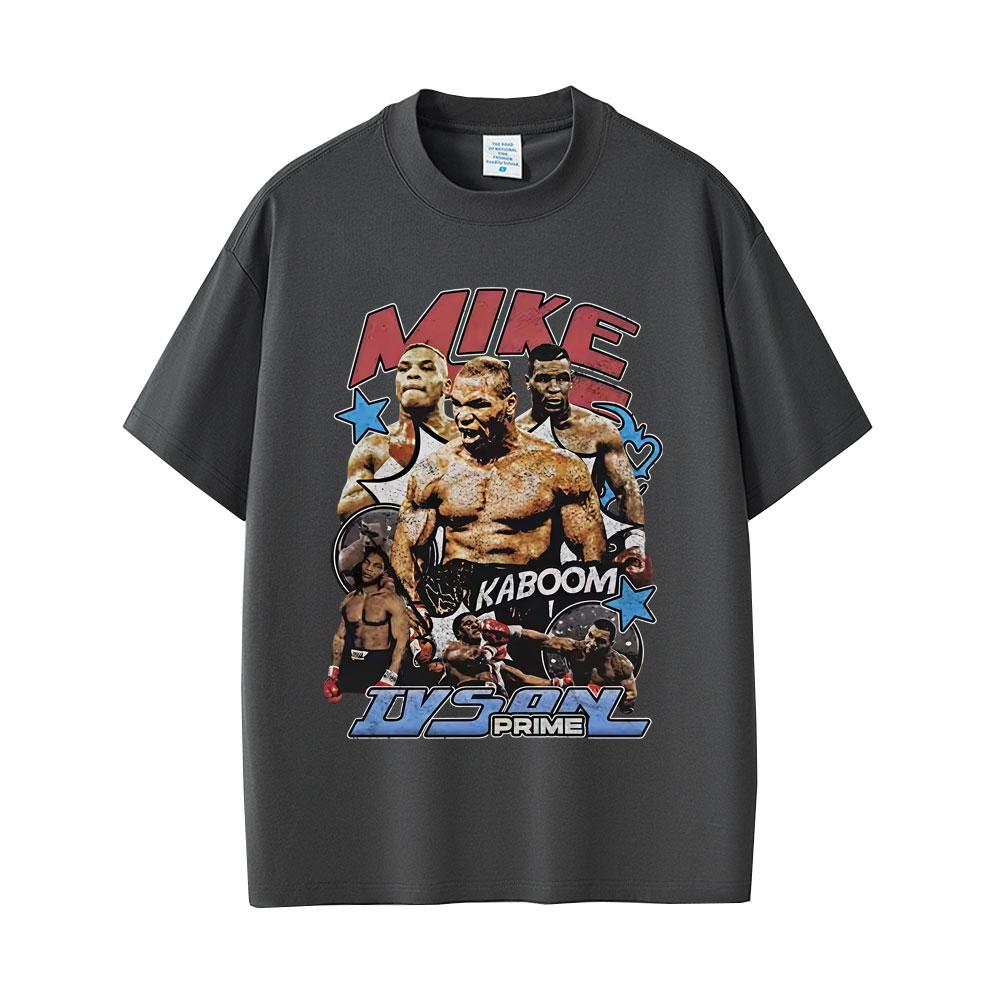 Mike Tyson Prime Merch T-Shirt Unisex Damen Vintage Hip Hop Gothic Rock T-Shirt Unisex Fitnessstudio Atmungsaktive Lässige Baumwoll-T-Shirts