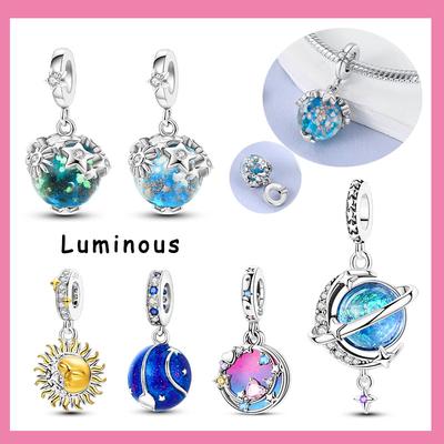 Copper Beads Planet Night Sky Rainbow Sun Tree Of Life Charms Pendants Fit Handmade Bracelet Necklace Matching Jewellery Present