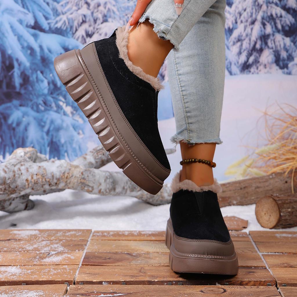 2026 Winter Neue Damen Baumwollschuhe mit Fleecefutter Warm und Bequem Dicksohlig Rutschfest Langlebig Kostenlose Damen Baumwollschuhe