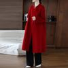 100% Wool Women Coat TIDENOVEL Autumn Wool Long Coat Handmade Pea Coat Winter Warm Wool Long Jacket Overcoat