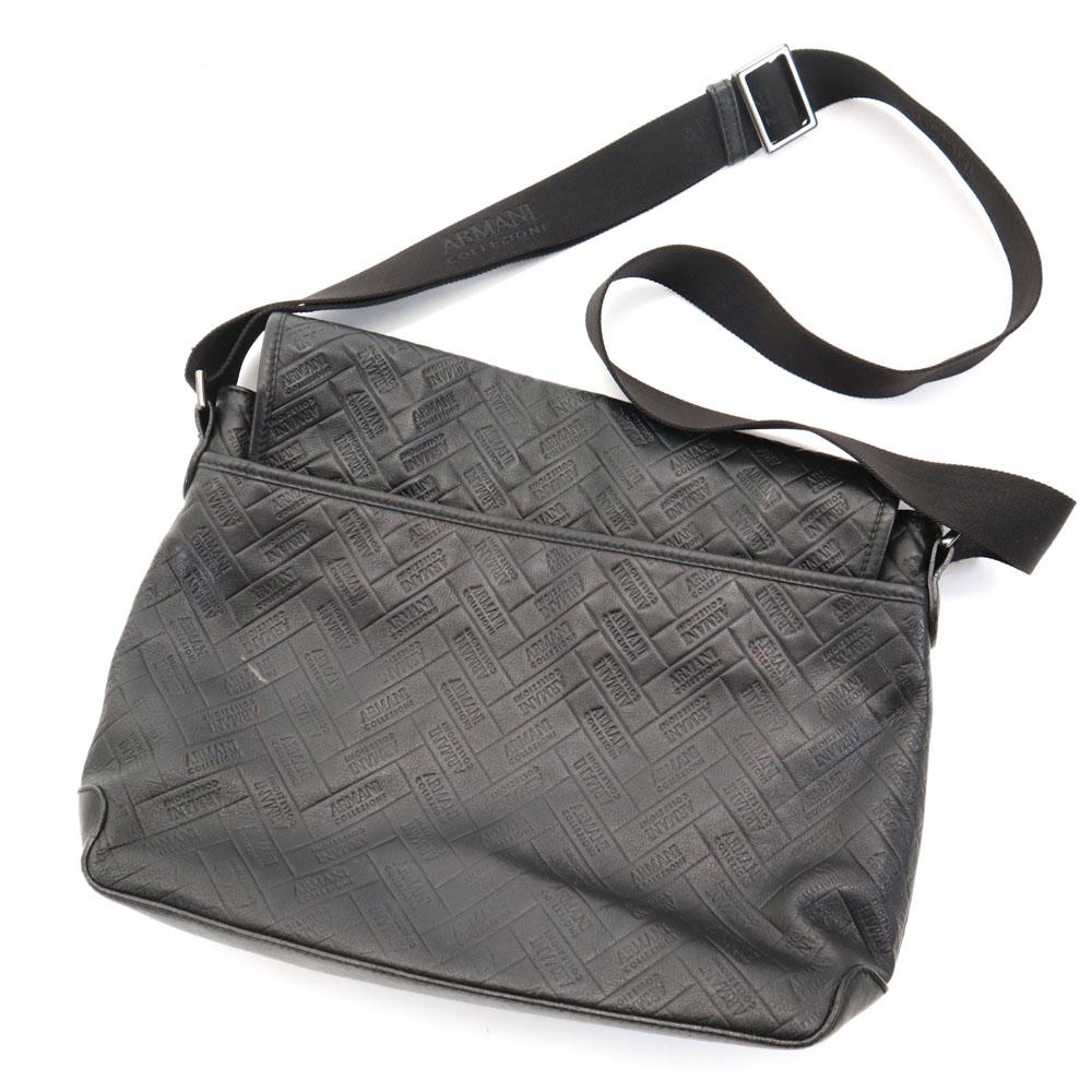 ARMANI COLLEZIONI made in Italy Logo overall pattern Shoulder Bag Men's Used