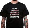 I'm An Electrician T-Shirt Black Or White Spelling Unisex Uneek T-Shirt Tee