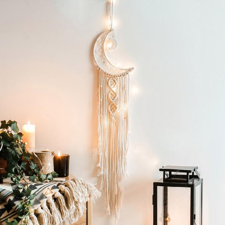 Handmade Dreamcatcher Metal Ring Macrame Moon Hoop Dream Catcher Frame Circle