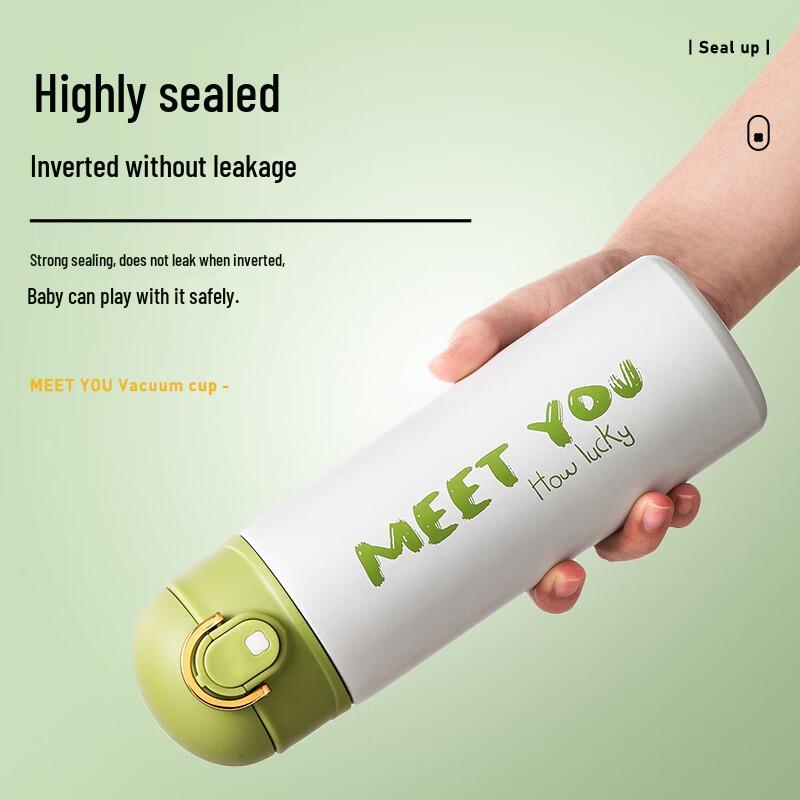 ZISIZ 316L Stainless Steel Insulated Student Straw Bottle